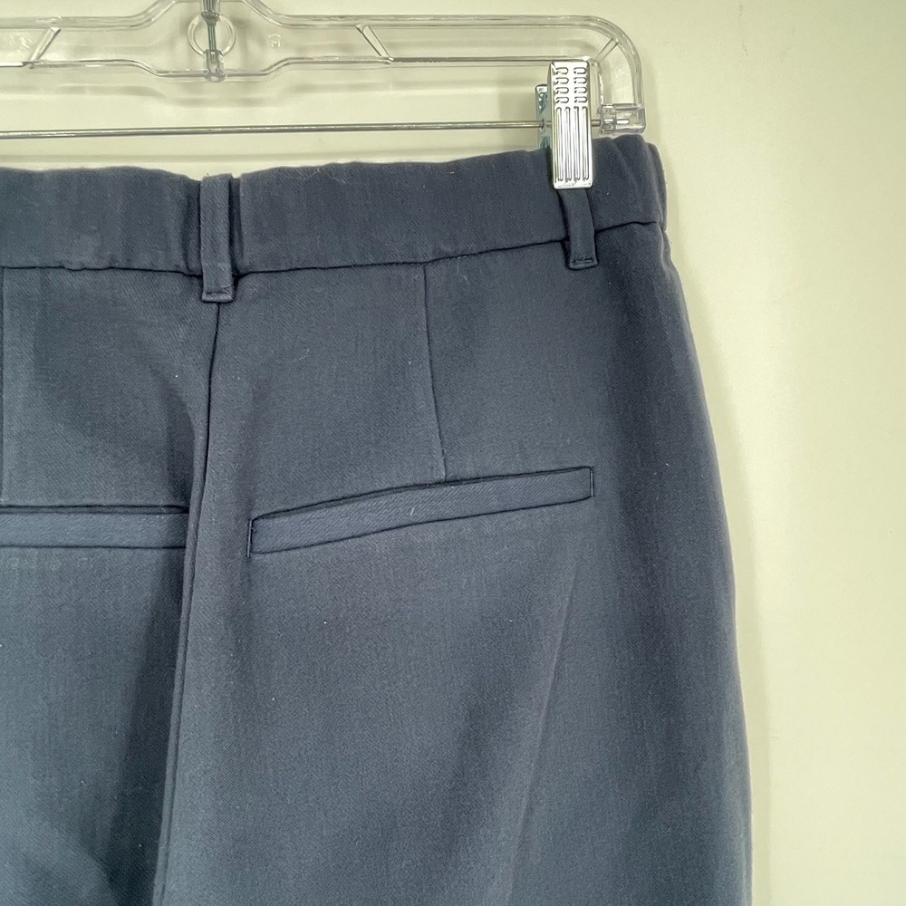 Abercrombie & Fitch Women's Navy Stretch Pleated Wide Leg Trousers Pants Size 30 - Picture 4 of 8